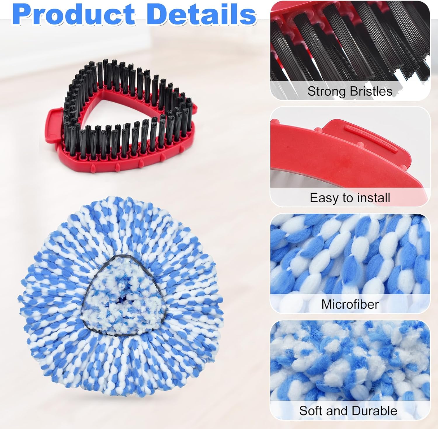 DLAIMI 5 Pack Mop Heads Replacements for Ocedar RinseClean 2-Tank System