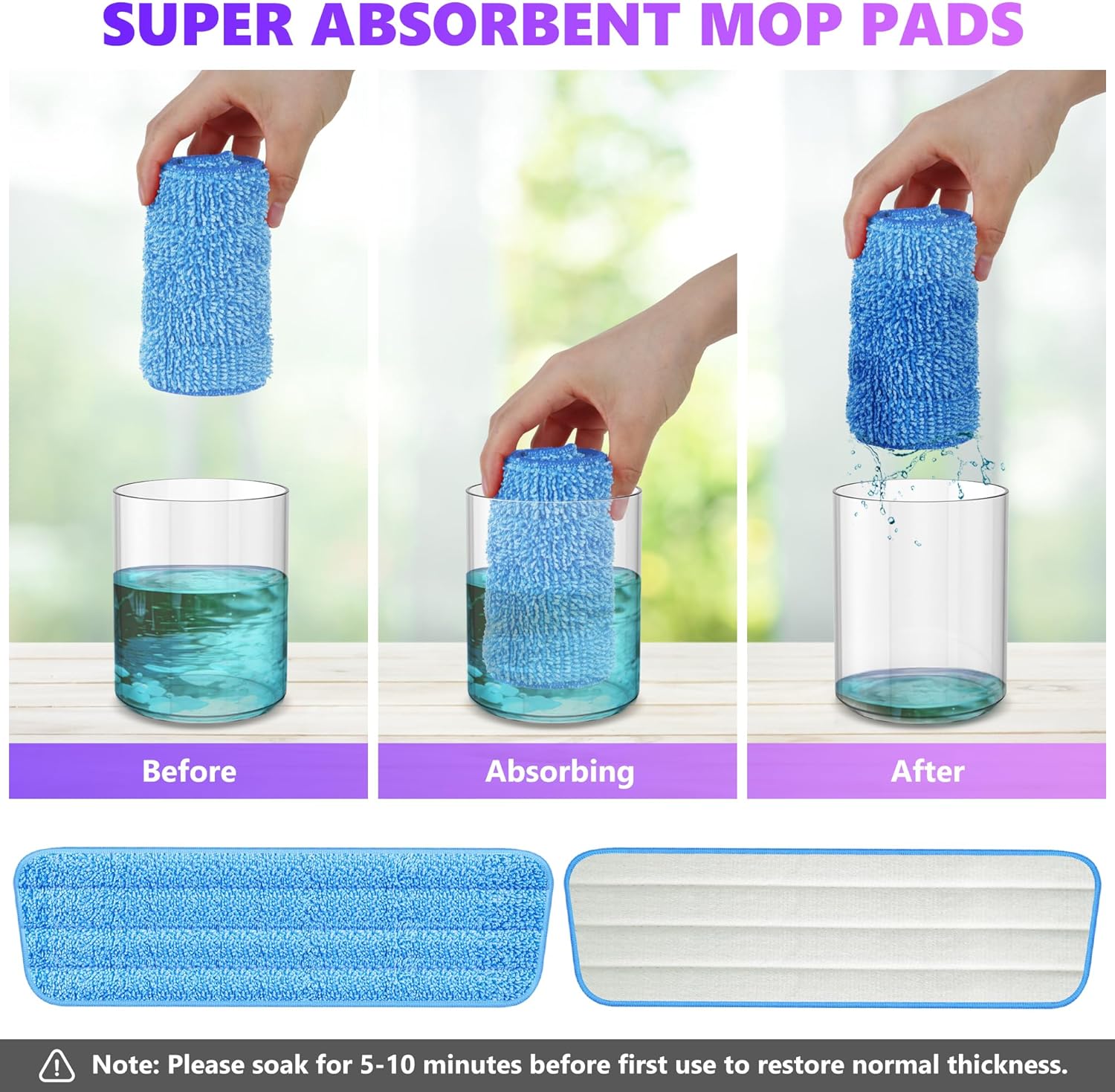 ILAVCOOL 18 Pack Reusable Mop Pads for Swiffer PowerMop