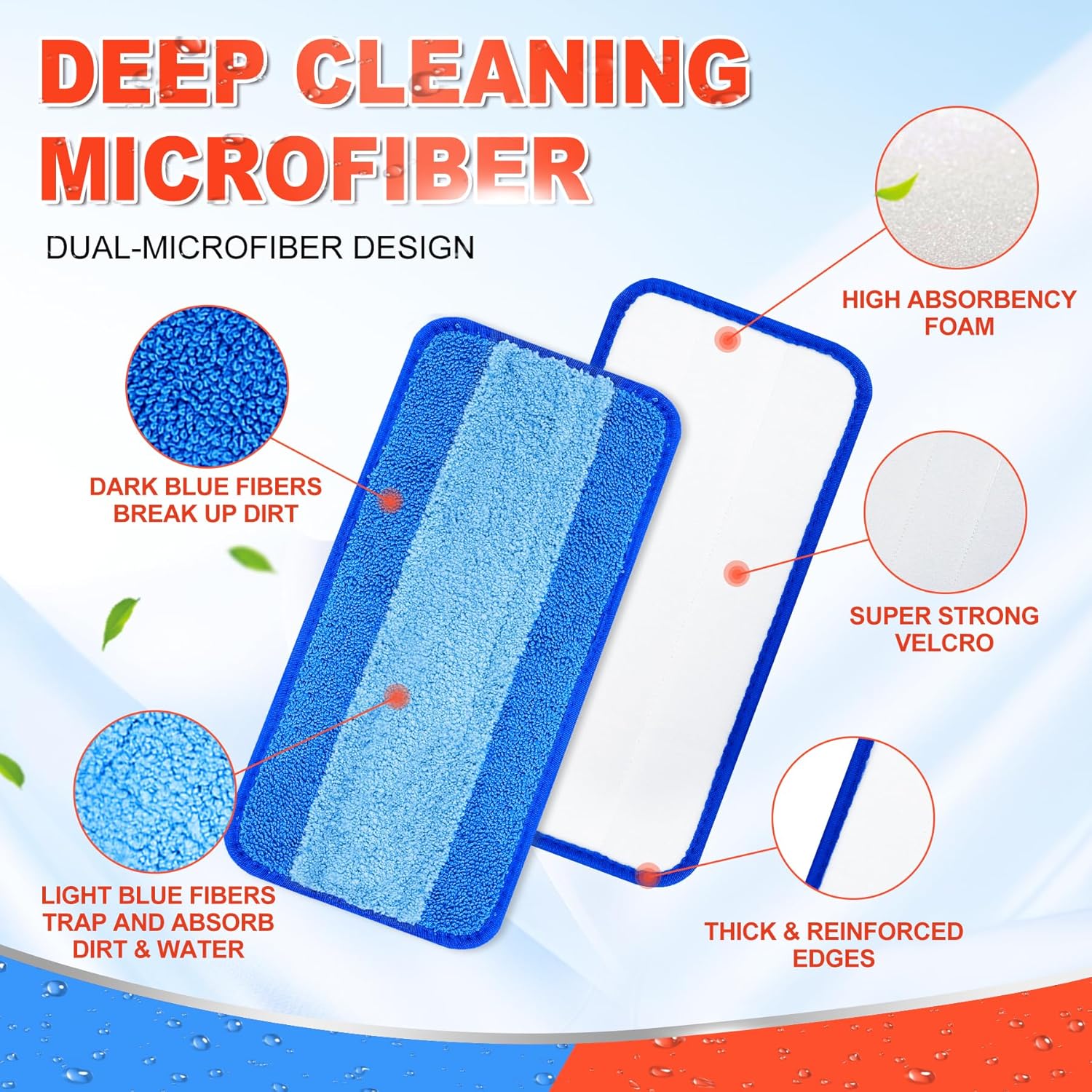 DR DAPPER Reusable Wet Jet Pads 4 Pack for Swiffer WetJet Mop