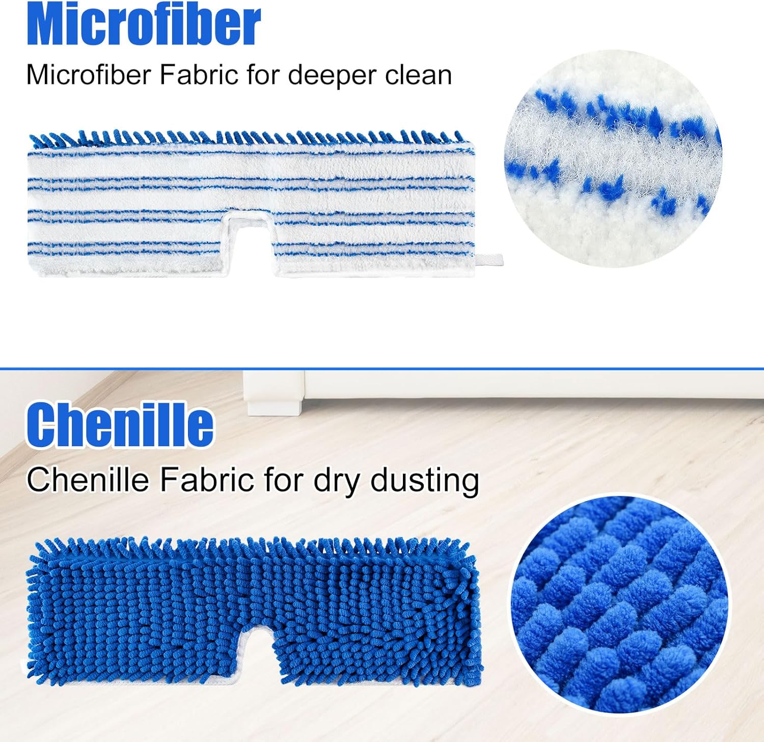 Yuunaie Mop Heads Replacement for O-Cedar Flip Mop 2 Pack 1