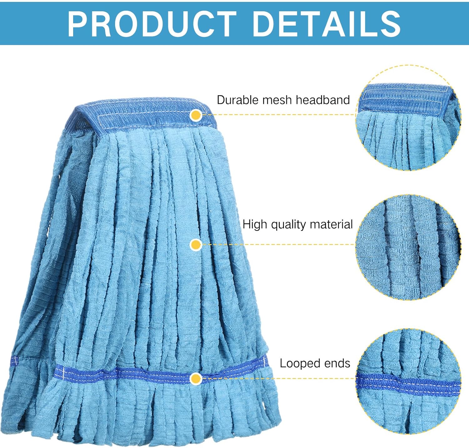 Lallisa 10 Pcs Microfiber Mop Head Refill