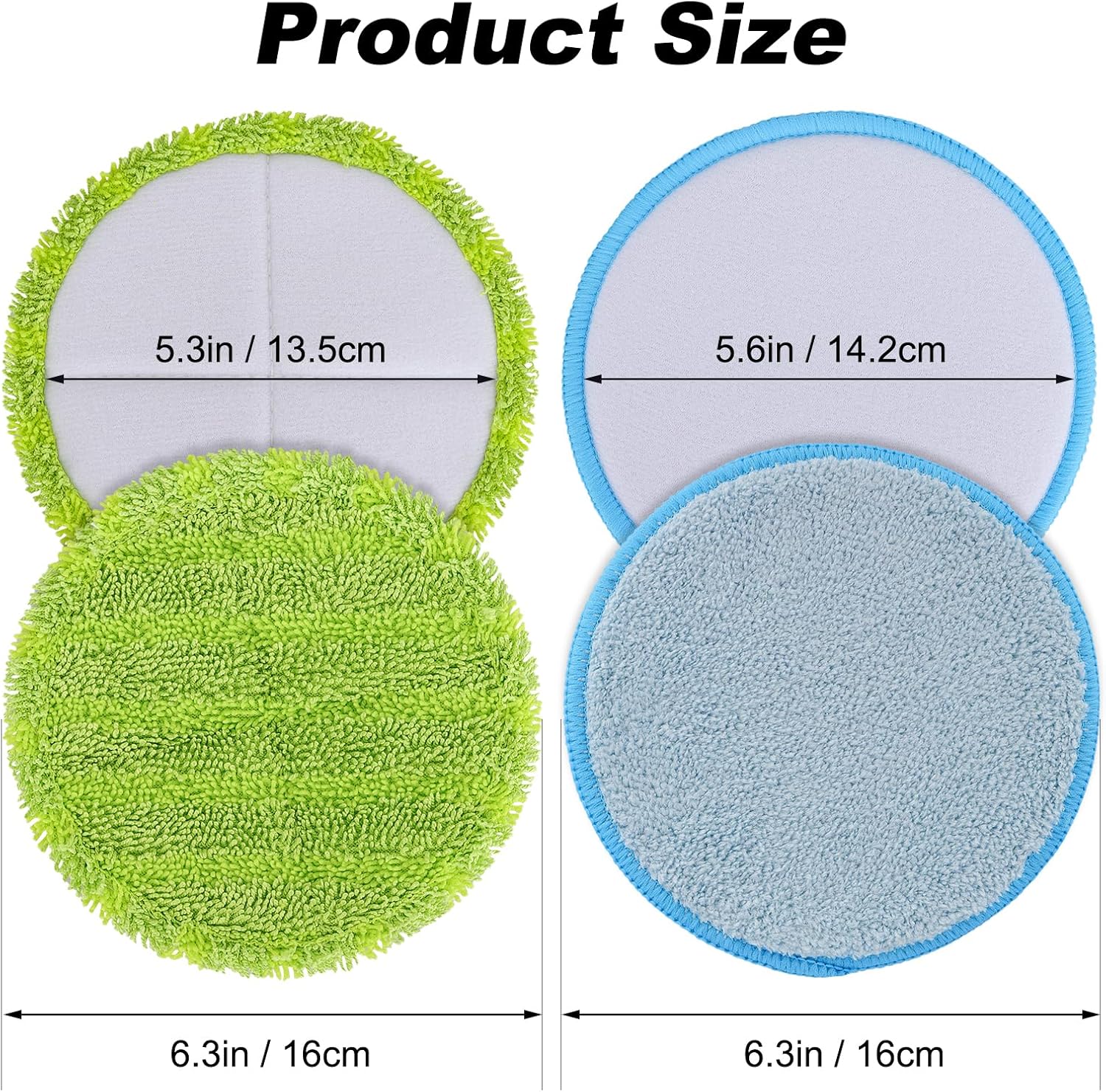 GreeSuit 63inch Spin Electric Mop Pads 10 Pack