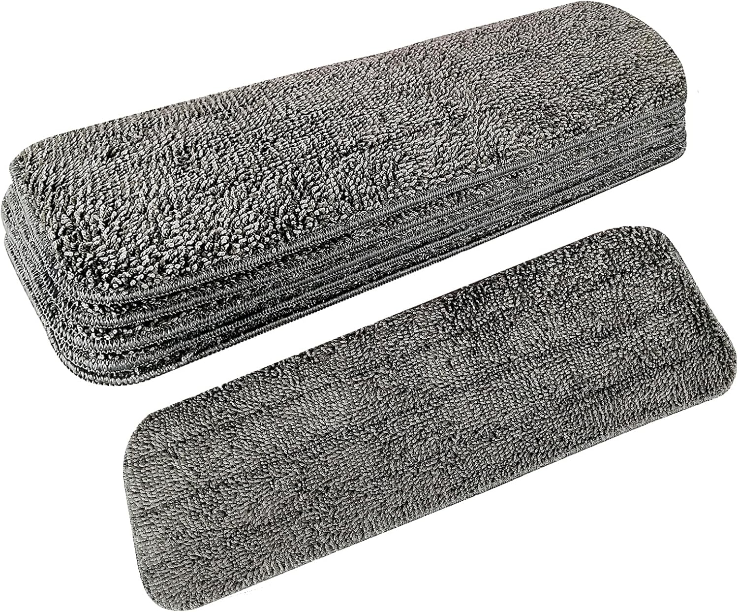 6 Pack Microfiber Spray Mop Heads - Dark Gray