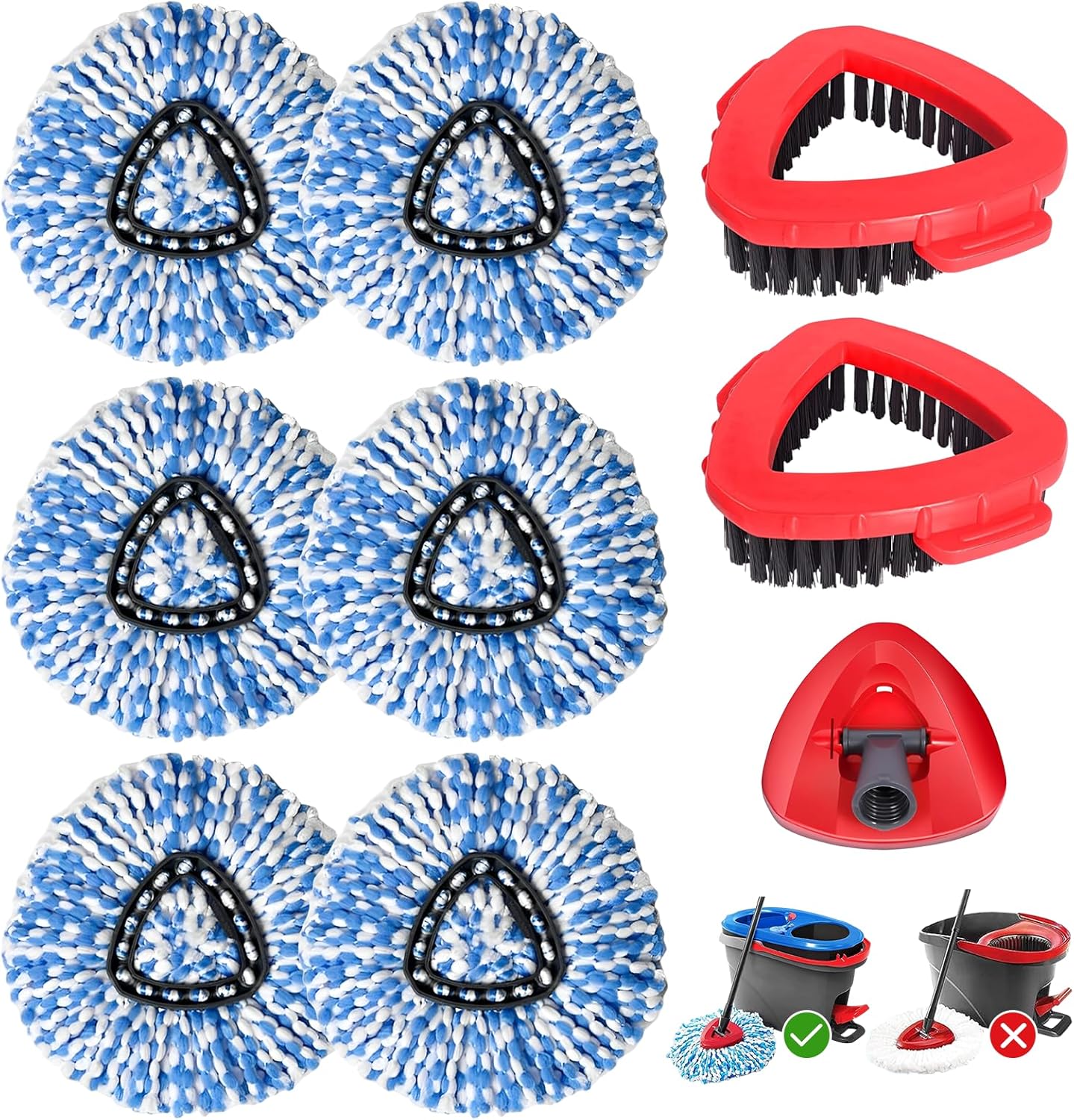 9-Pack Mop Head Refills for O-Cedar RinseClean 2-Tank System