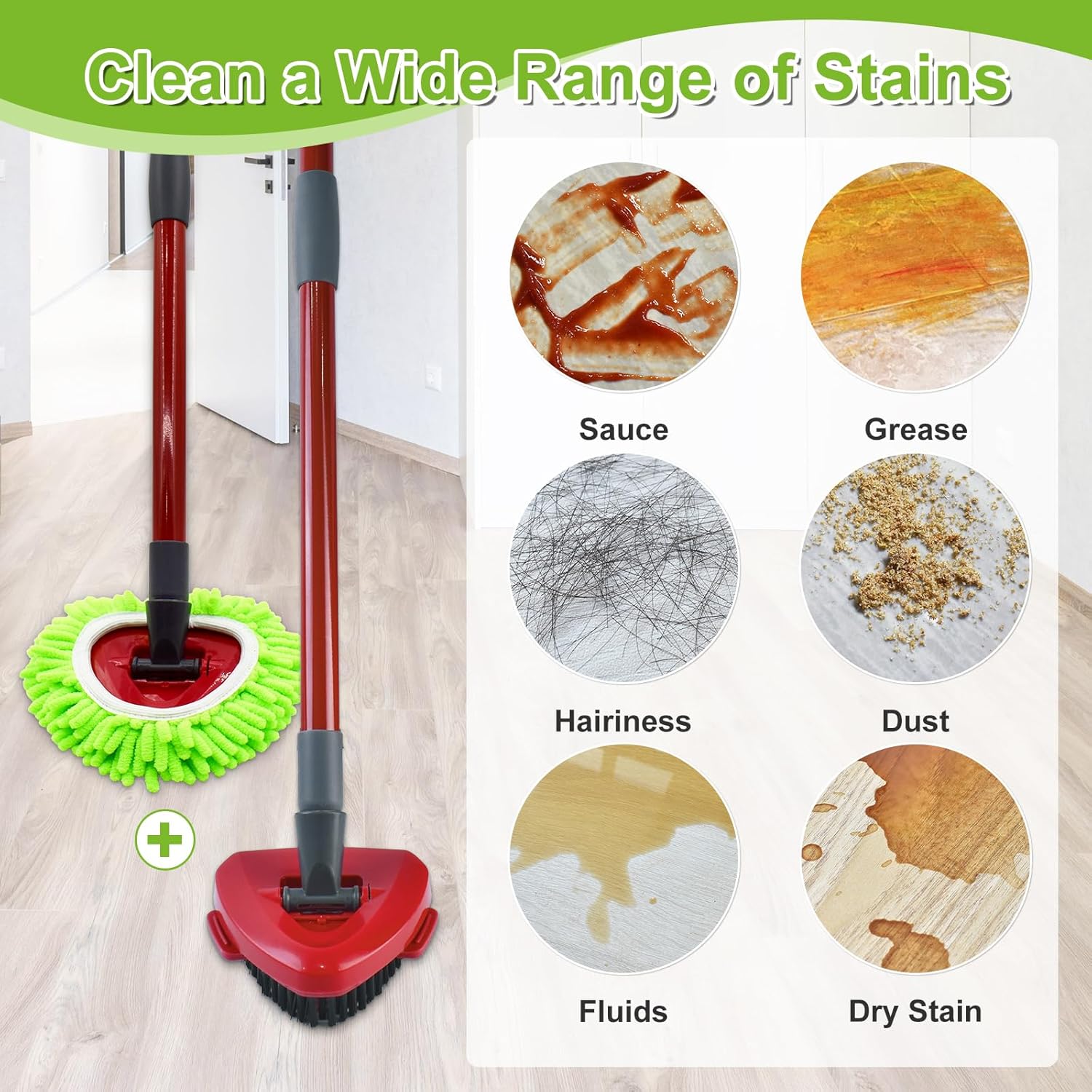 Aiyiried Replacement Mop Heads Set for O-Cedar RinseClean 2-Tank System