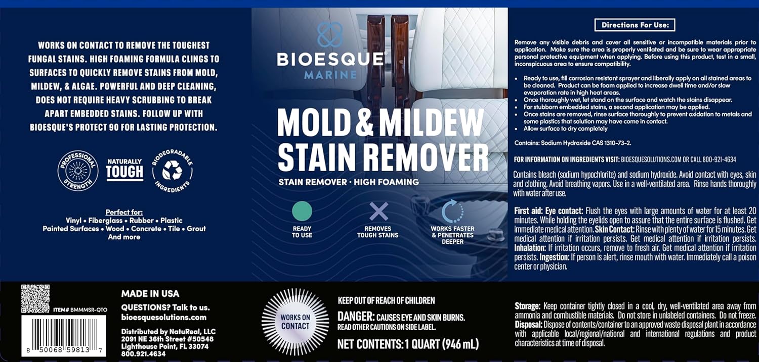 Bioesque Marine Mold Mildew Stain Remover 32 Fluid Ounce 1