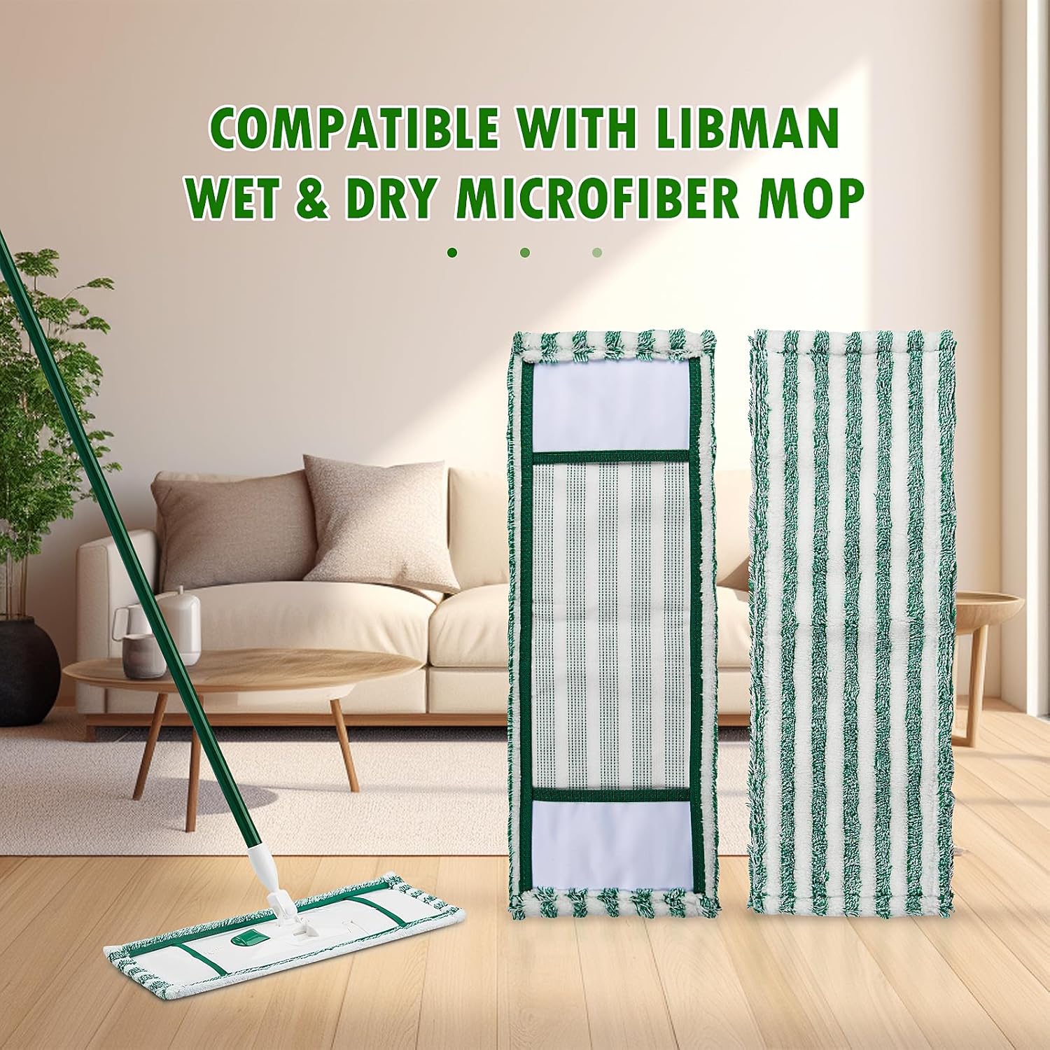 NIXOOT 6 Pack Microfiber Mop Refill Pads