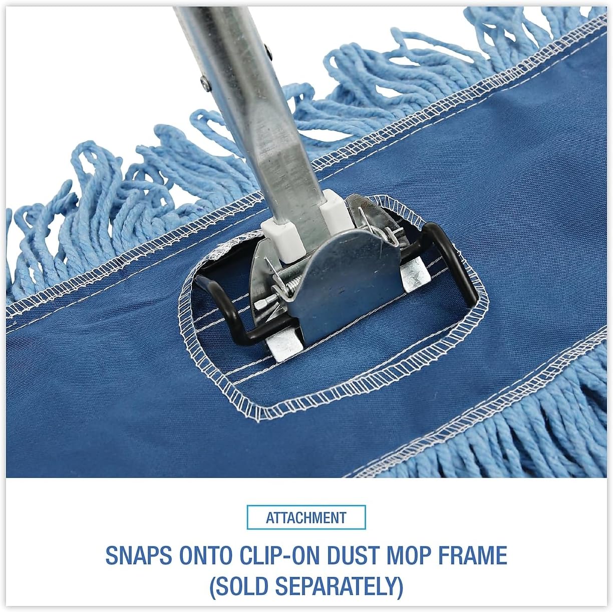Boardwalk 1490 Clip-On Dust Mop Handle - Swivel Head 60in Long