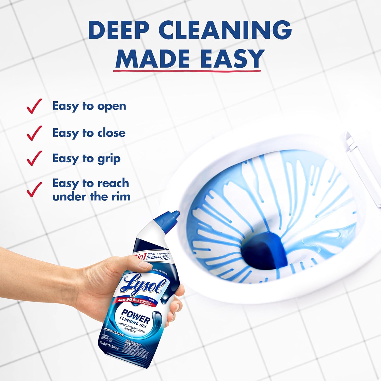 Lysol Max Strength Toilet Bowl Cleaner 24 oz 4ct 1