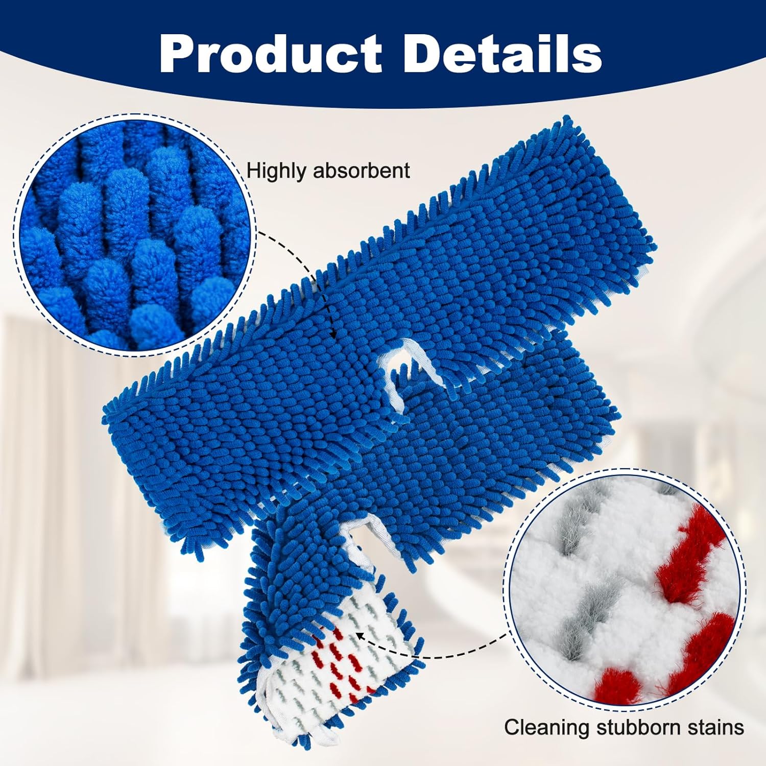 4 Pack Mop Refills for O-Cedar 3-Action Flip Mop