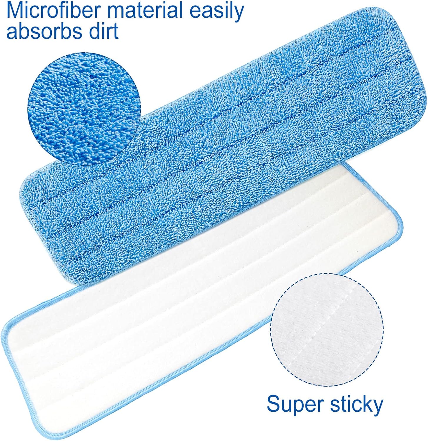 24 Pack Microfiber Mop Pads for Wet Dry Mops