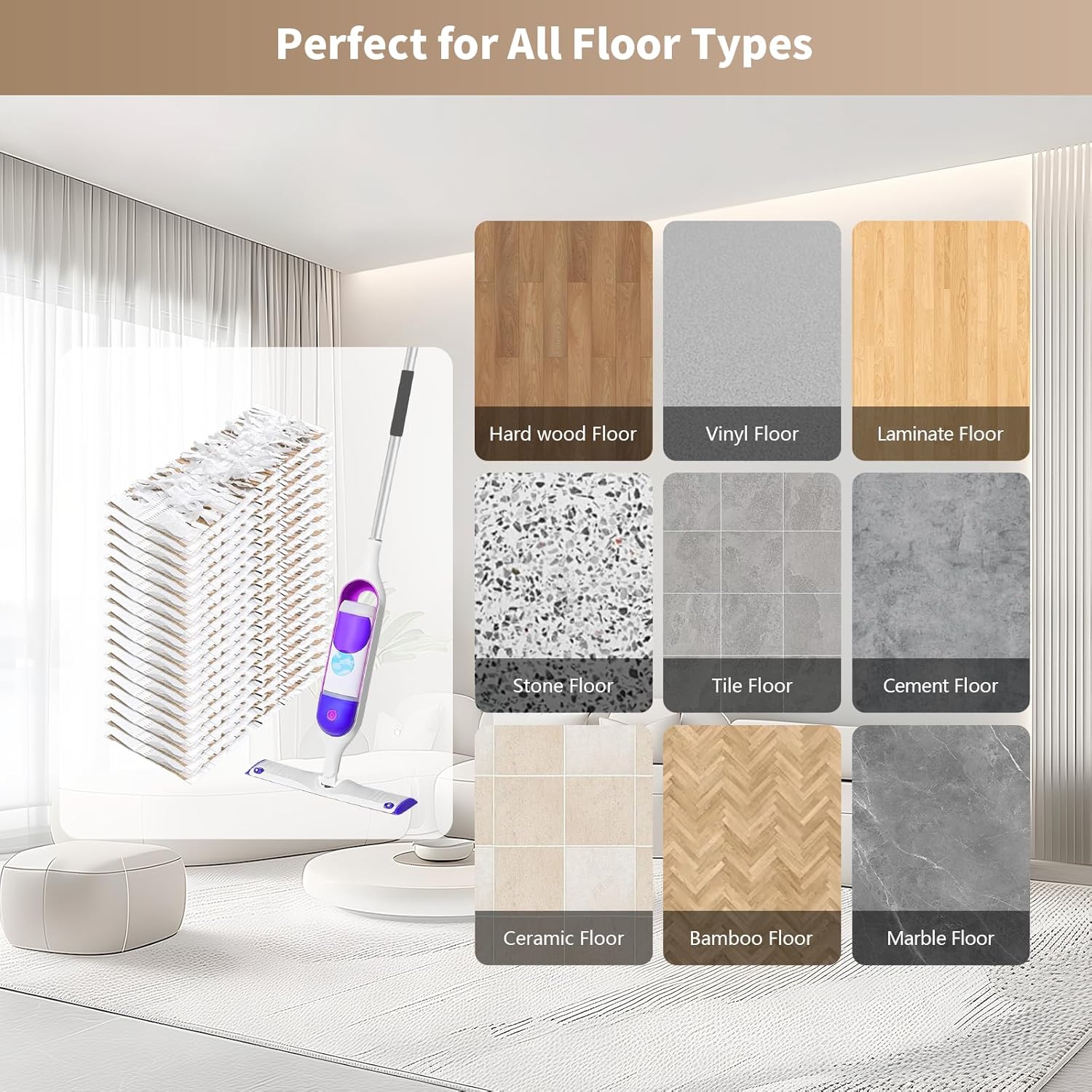 18 Pack Disposable Mopping Pads Refills for Swiffer PowerMop Wood Mops