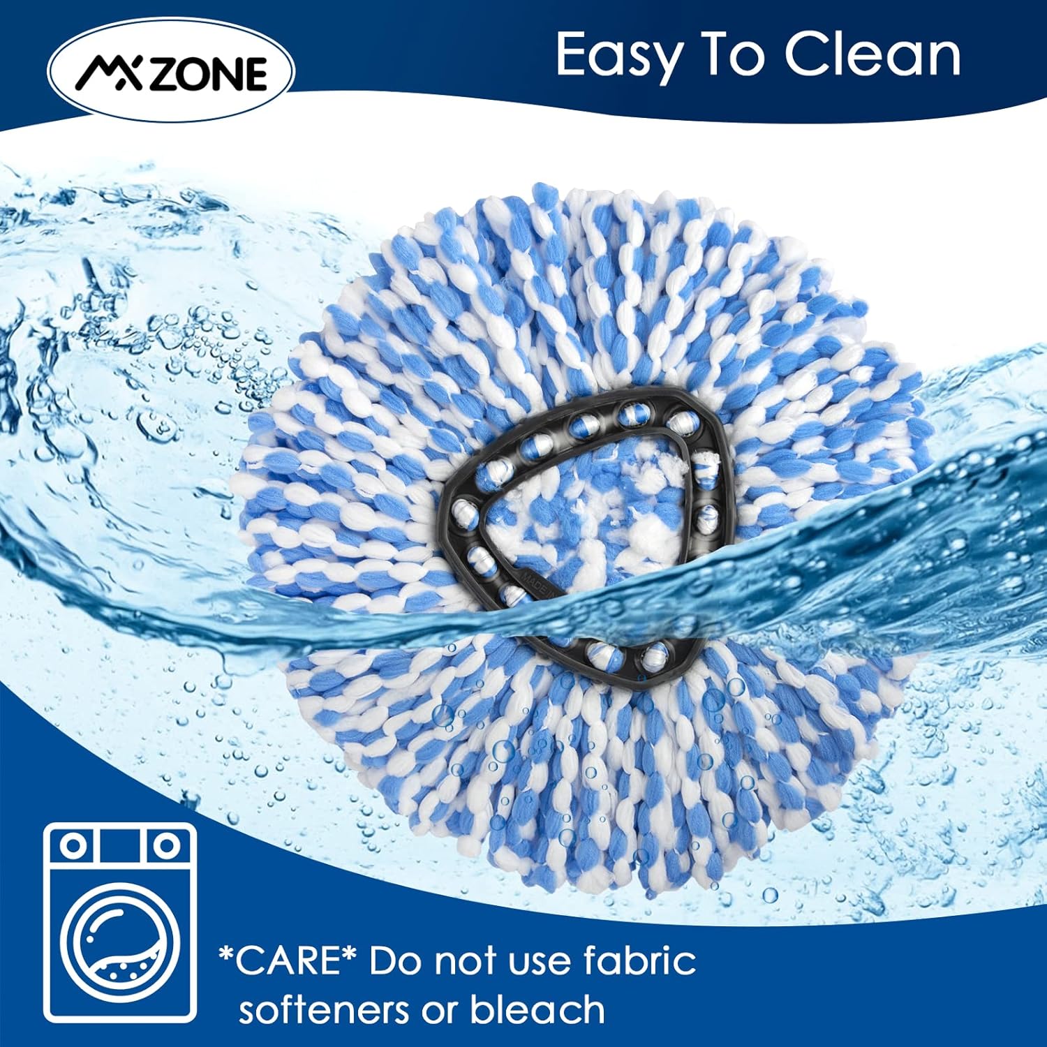 MXZONE Spin Mop Replacement Heads 2 Pack