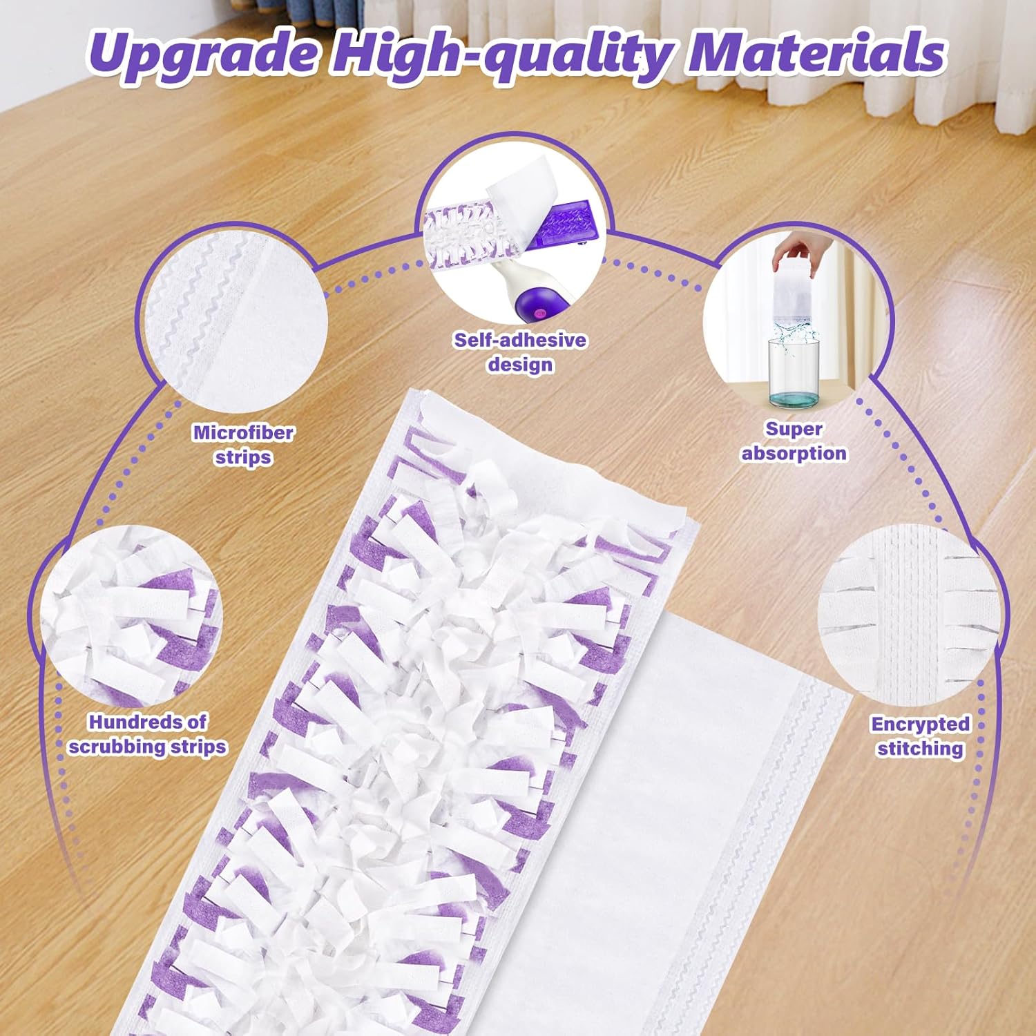 EHADOO 9 Pcs Disposable Mop Pads for Swiffer Powermop