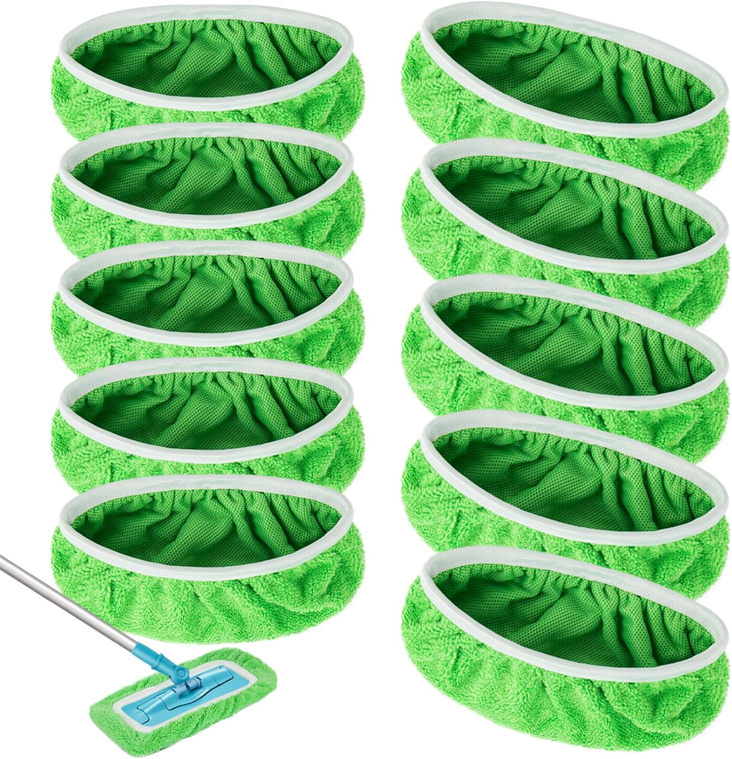 Unoutur Reusable Mop Pads 10PCS for Swiffer Sweeper Floor Cleaning