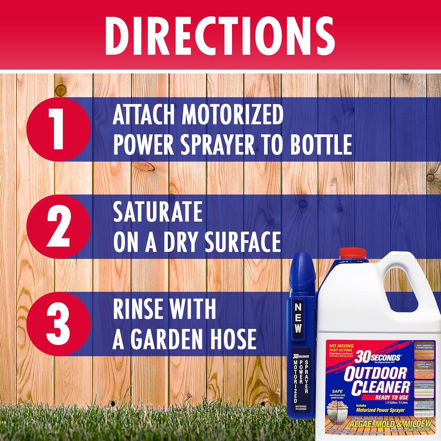 30 SECONDS Mold Mildew Remover 13 Gallon Ready to Use