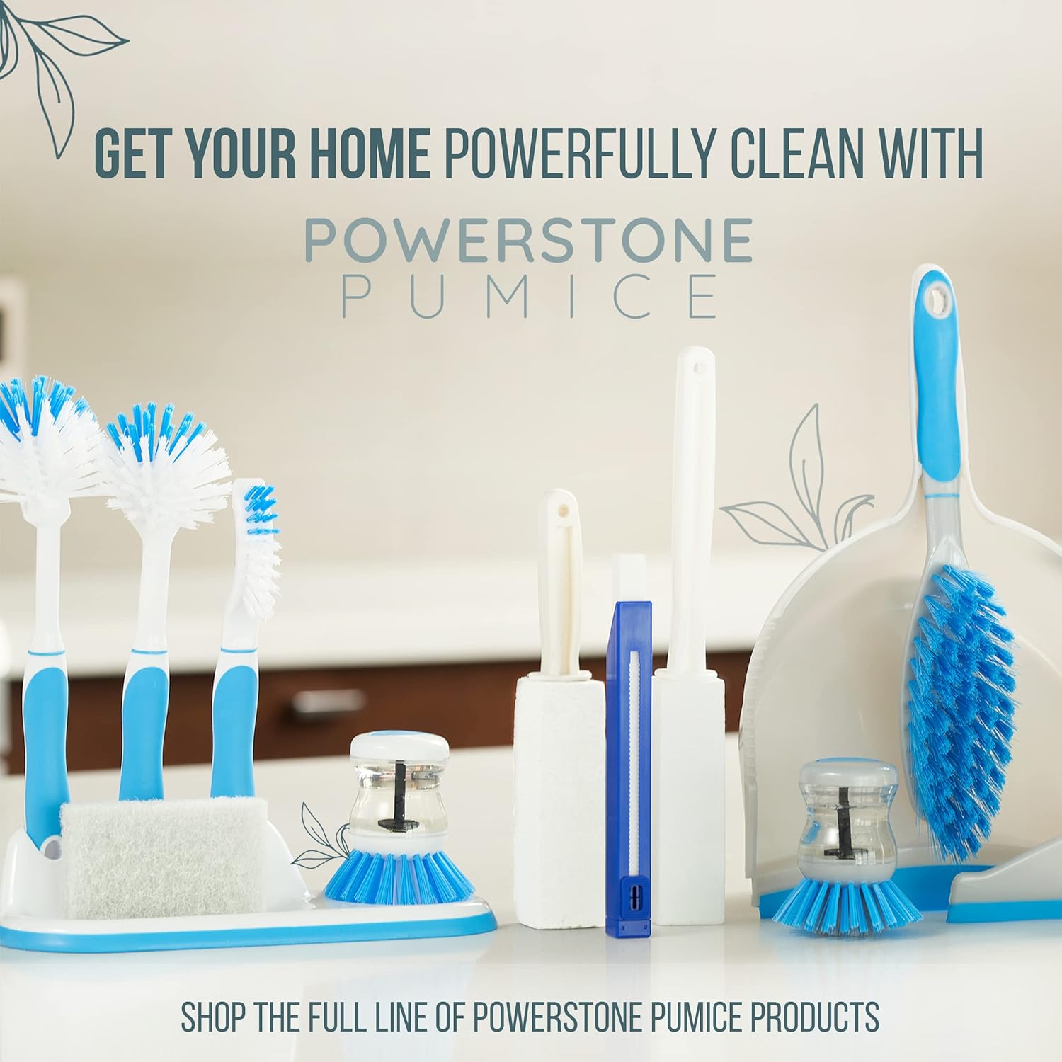 Powerstone Pumice Stone Toilet Cleaner with Handle 2-Pack