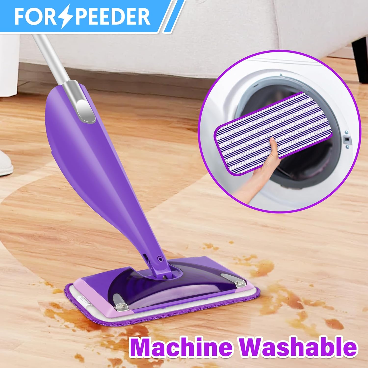 FORSPEEDER 6 Pack Reusable Mop Pads for Swiffer WetJet 1