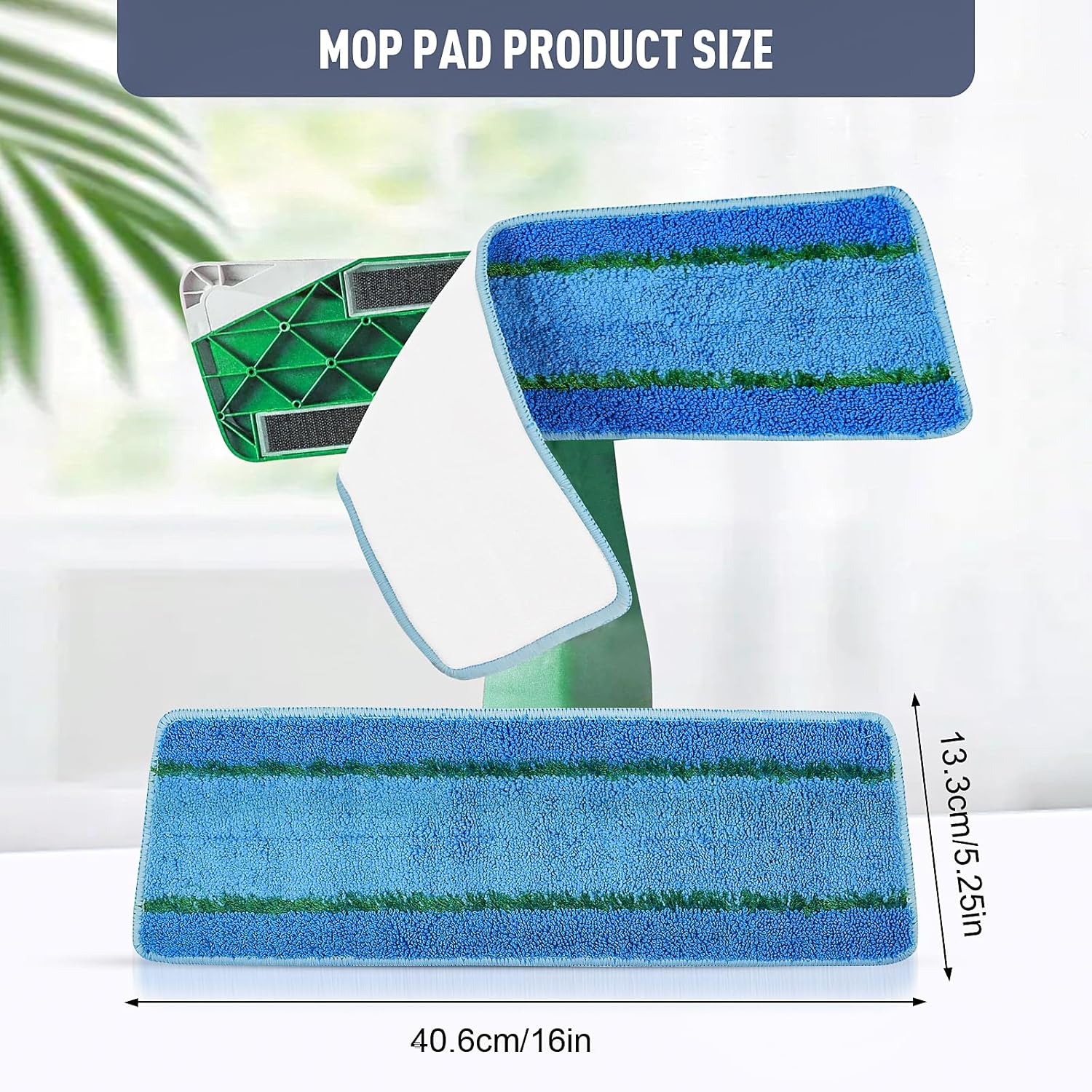 6 Pack NIXOOT Microfiber Spray Mop Refill Pads with Laundry Bag