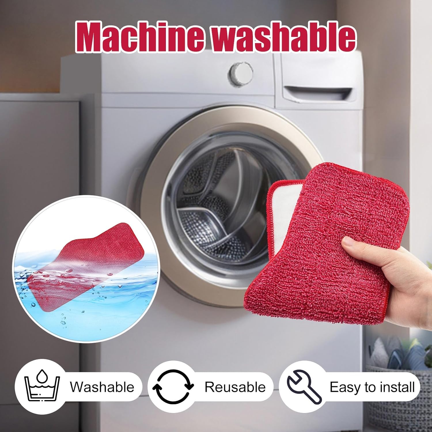Yuunaie Steam Mop Pads 6-Pack for Schenley