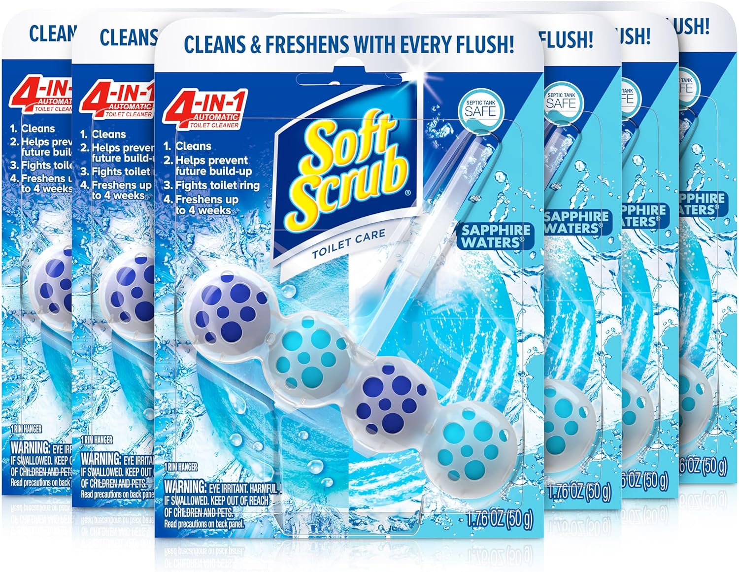 Soft Scrub 4-in-1 Rim Hanger Toilet Cleaner 6 Count