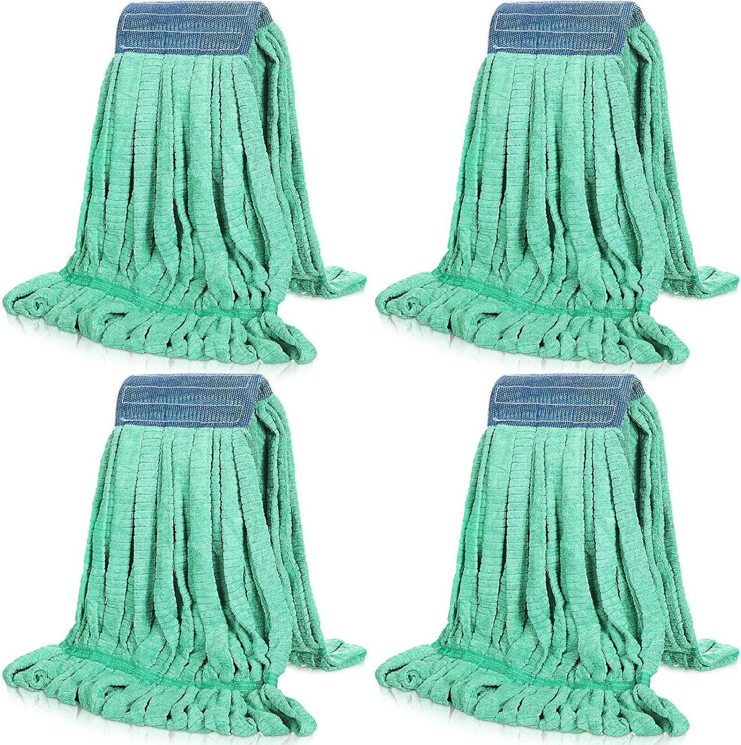 Lallisa 4 Pcs Microfiber Mop Head Refill - Large Green