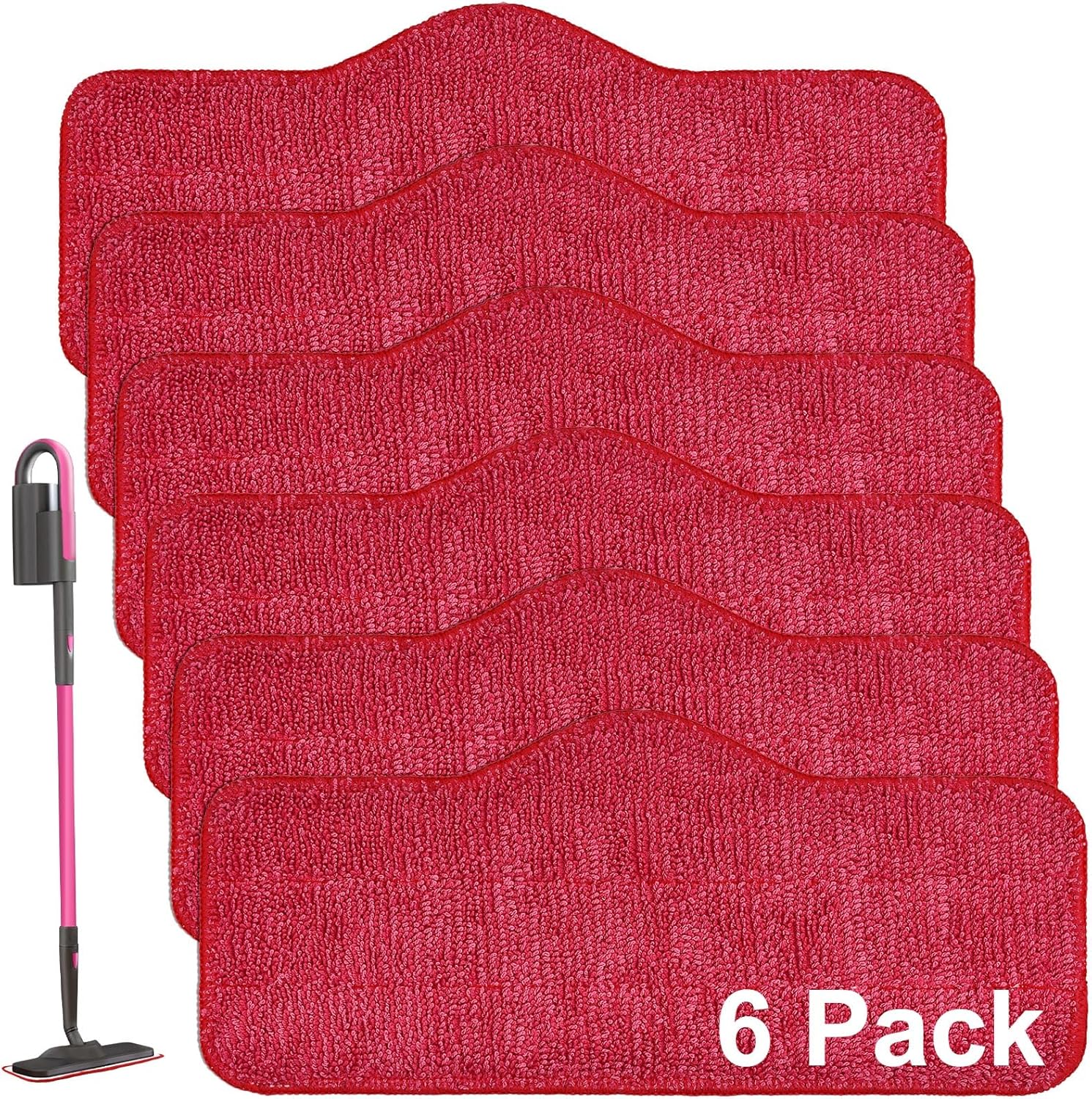 Yuunaie Steam Mop Pads 6-Pack for Schenley