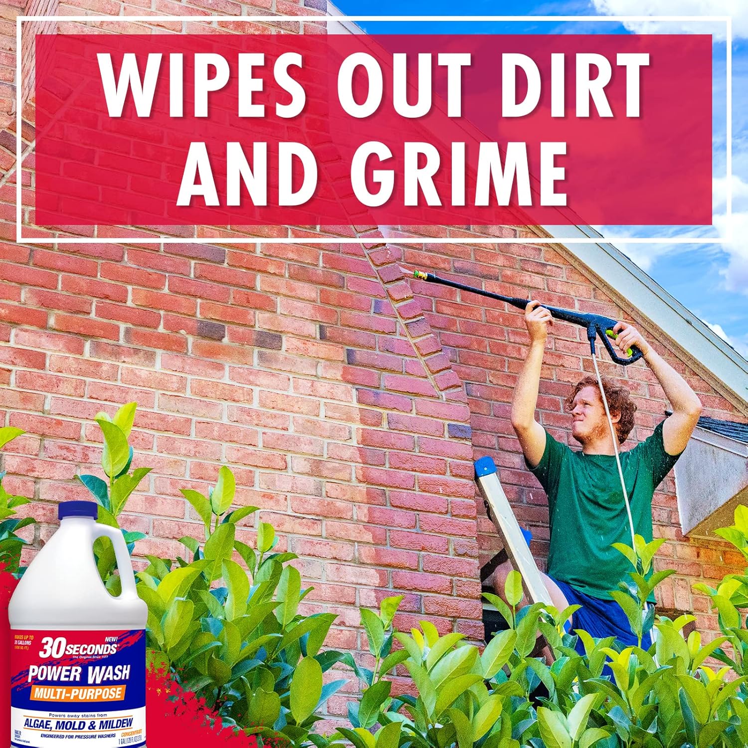 30 SECONDS Pressure Washer Cleaner 2 Pack - 20 Gallons per Bottle