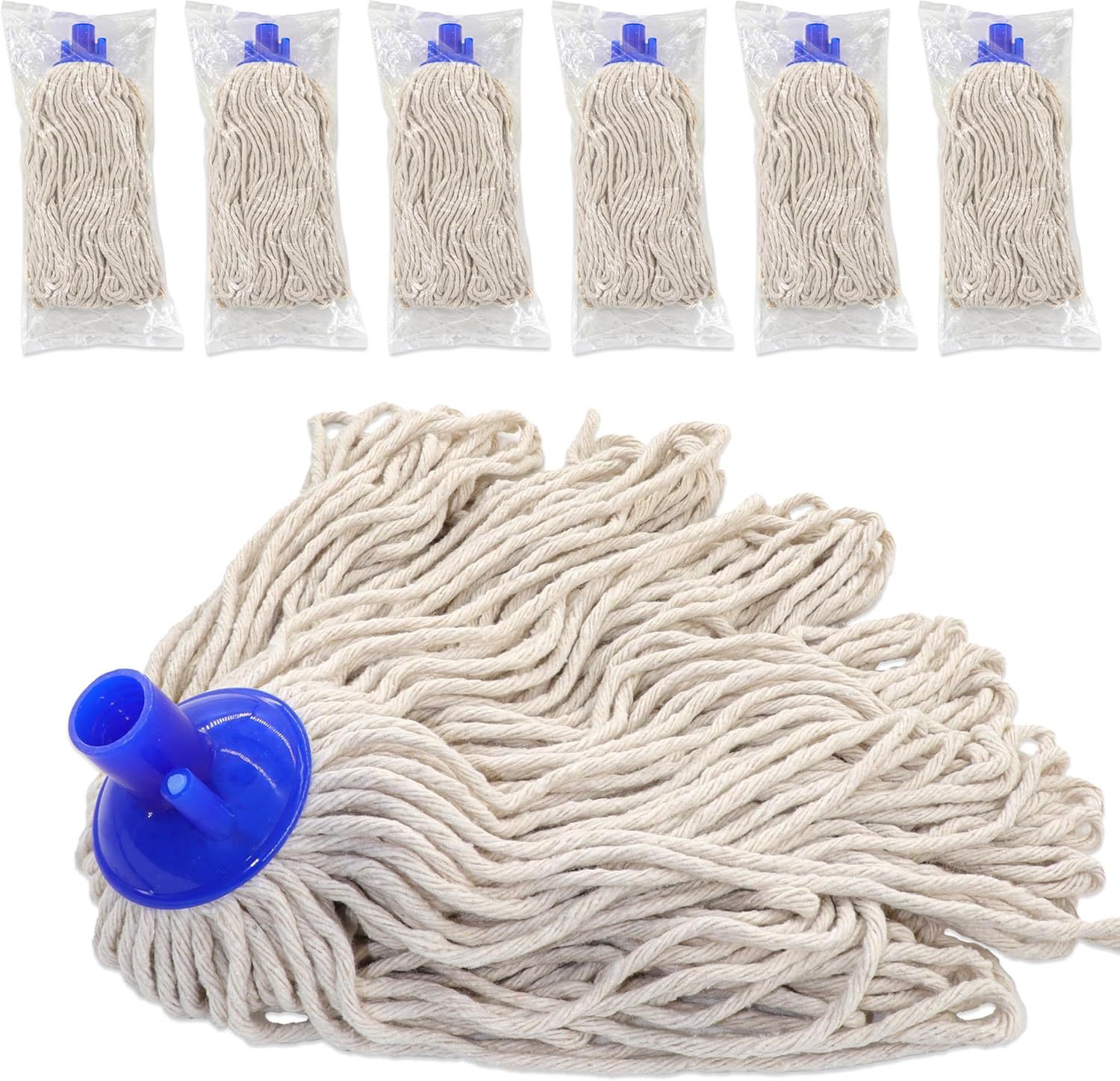 EaseYourDay Cotton String Mop Replacement Heads 6 Pcs