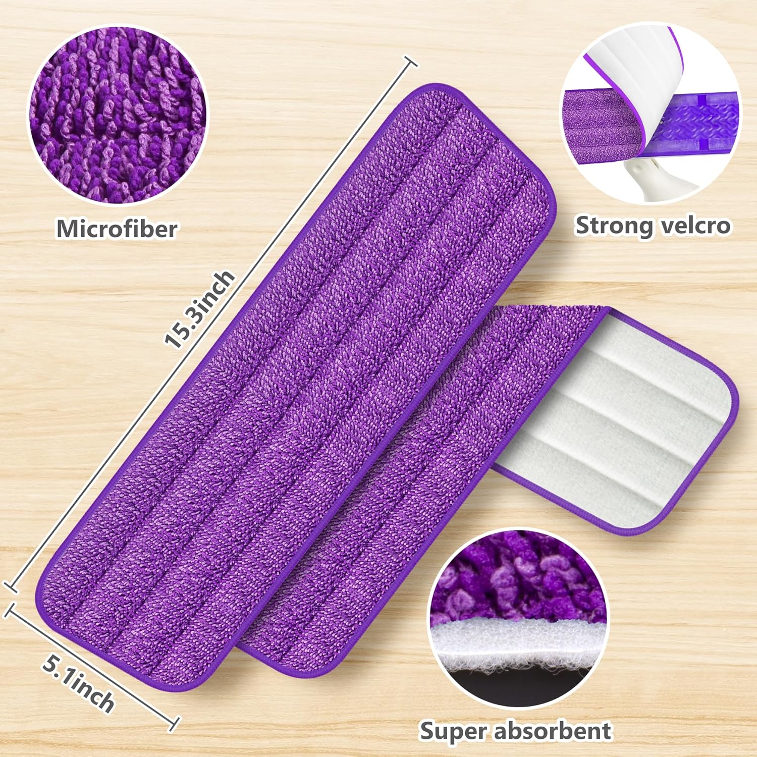 ILAVCOOL 18 Pack Reusable Mop Pads for Swiffer PowerMop