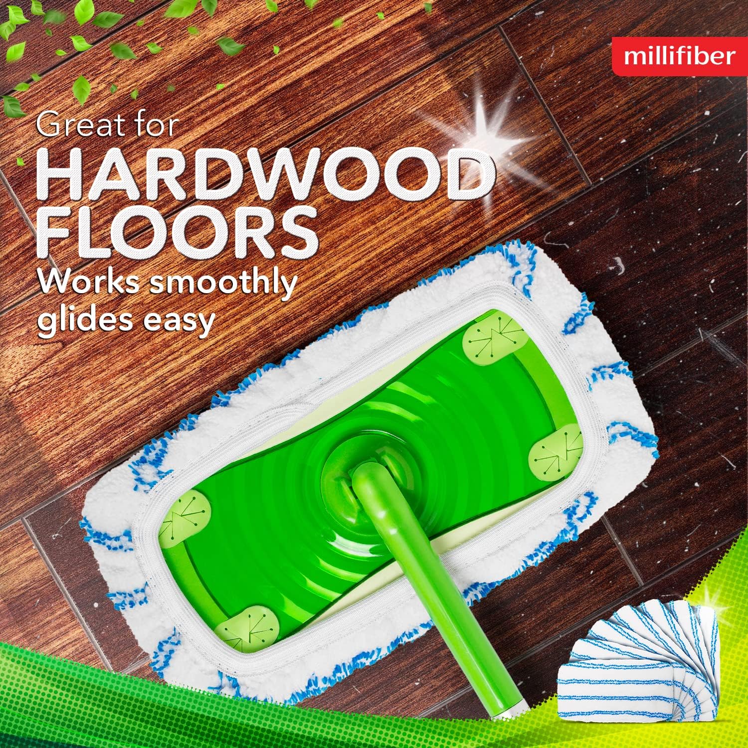 Millifiber Microfiber Mop Pads 4-Pack Swiffer Compatible