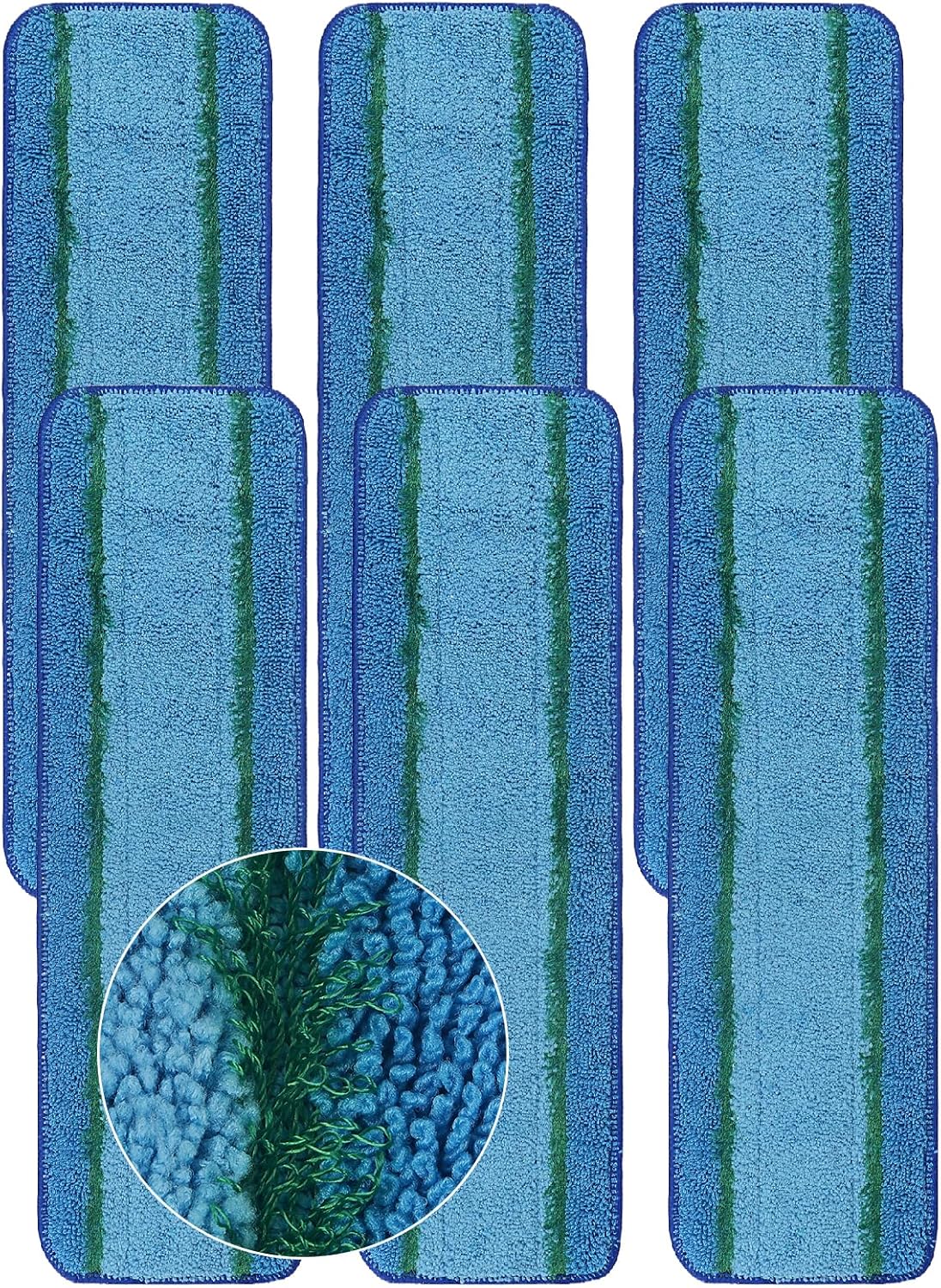 6 Pack Deep Clean Microfiber Mop Pads for Bona Family
