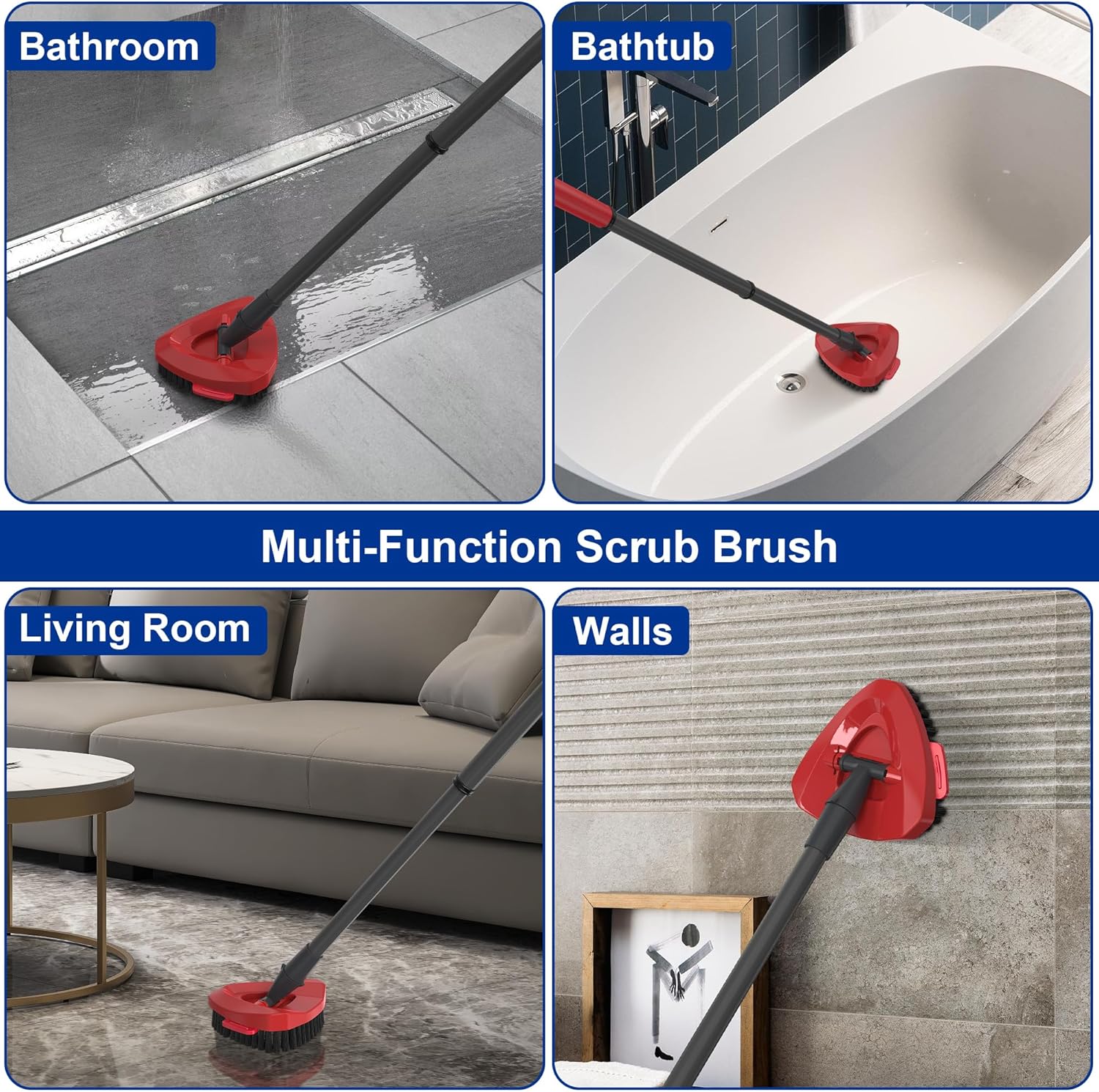 Folews O-Cedar Scrub Brush Head Replacement for 2-Tank System