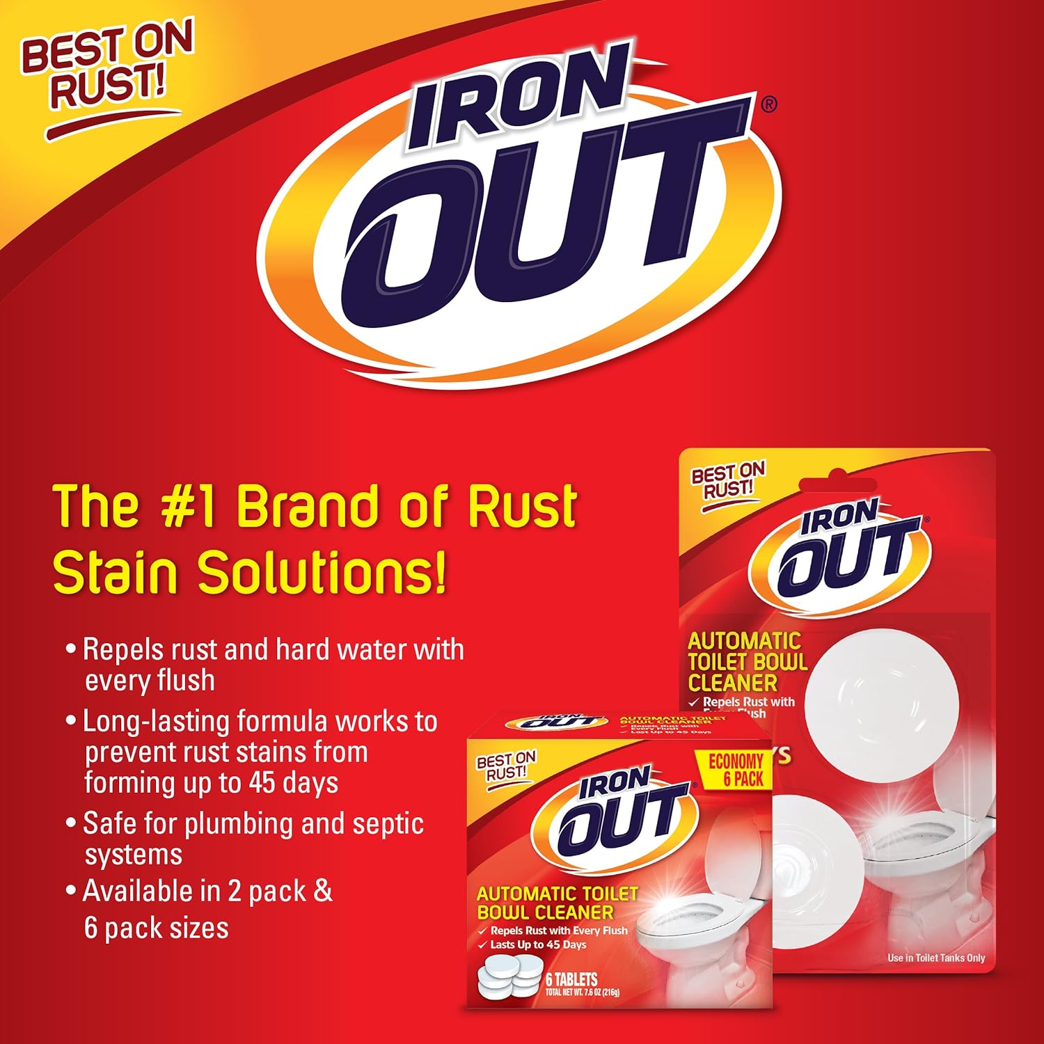 IRON OUT Rust Stain Remover Tablets Gel Spray