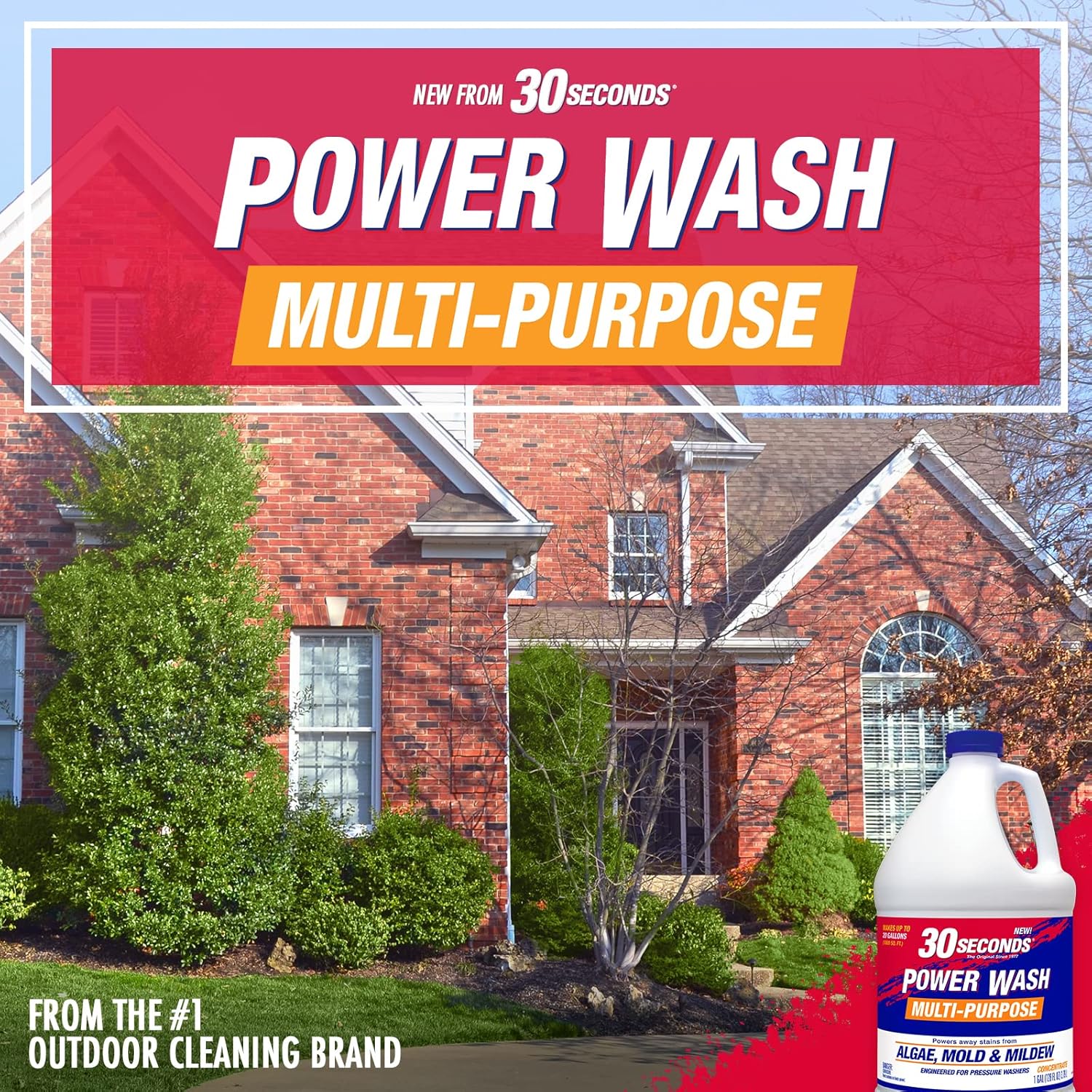 30 SECONDS Pressure Washer Cleaner 2 Pack - 20 Gallons per Bottle