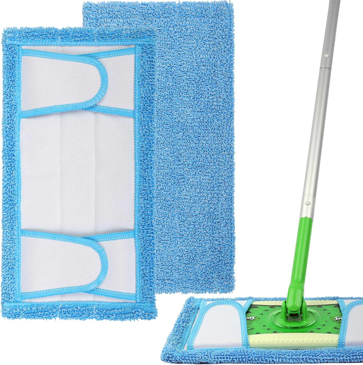 F Flammi Reusable Microfiber Mop Pad 2 Pack