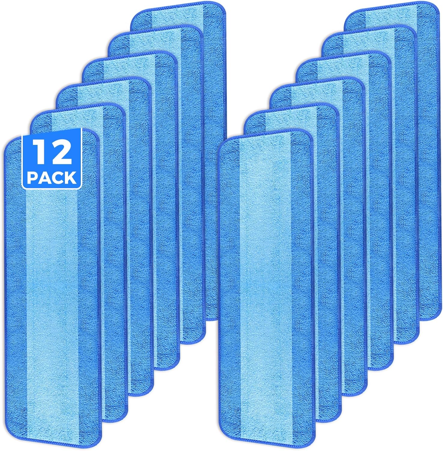 12-Pack Microfiber Mop Pads for Bona Mop Washable Reusable