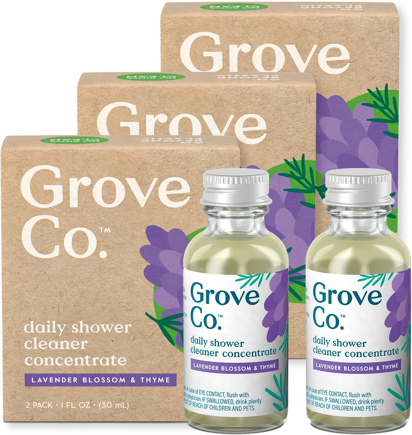 Grove Co Daily Shower Cleaner Refill 6 x 1 Fl Oz 1