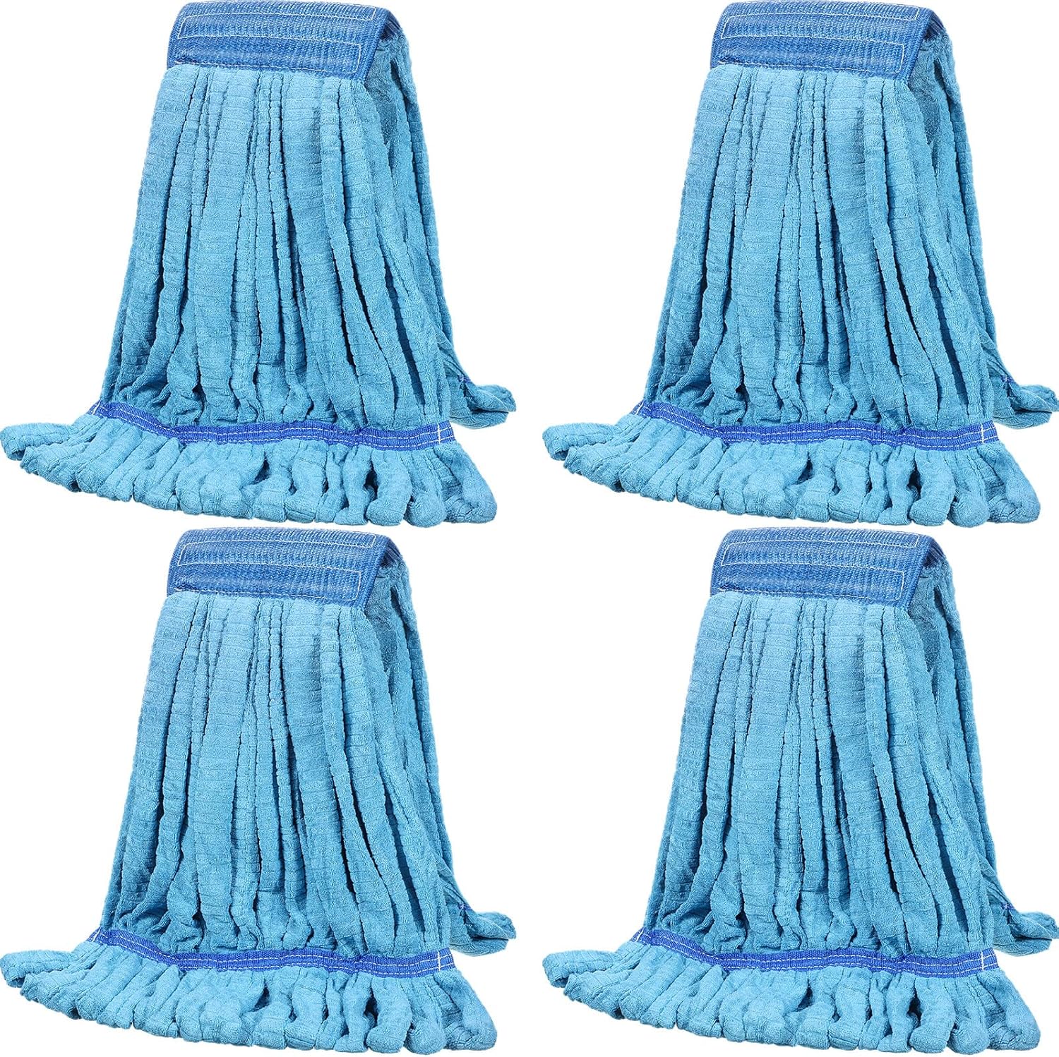 Lallisa 4 Pcs Commercial Mop Head Refill - Medium Weight Blue