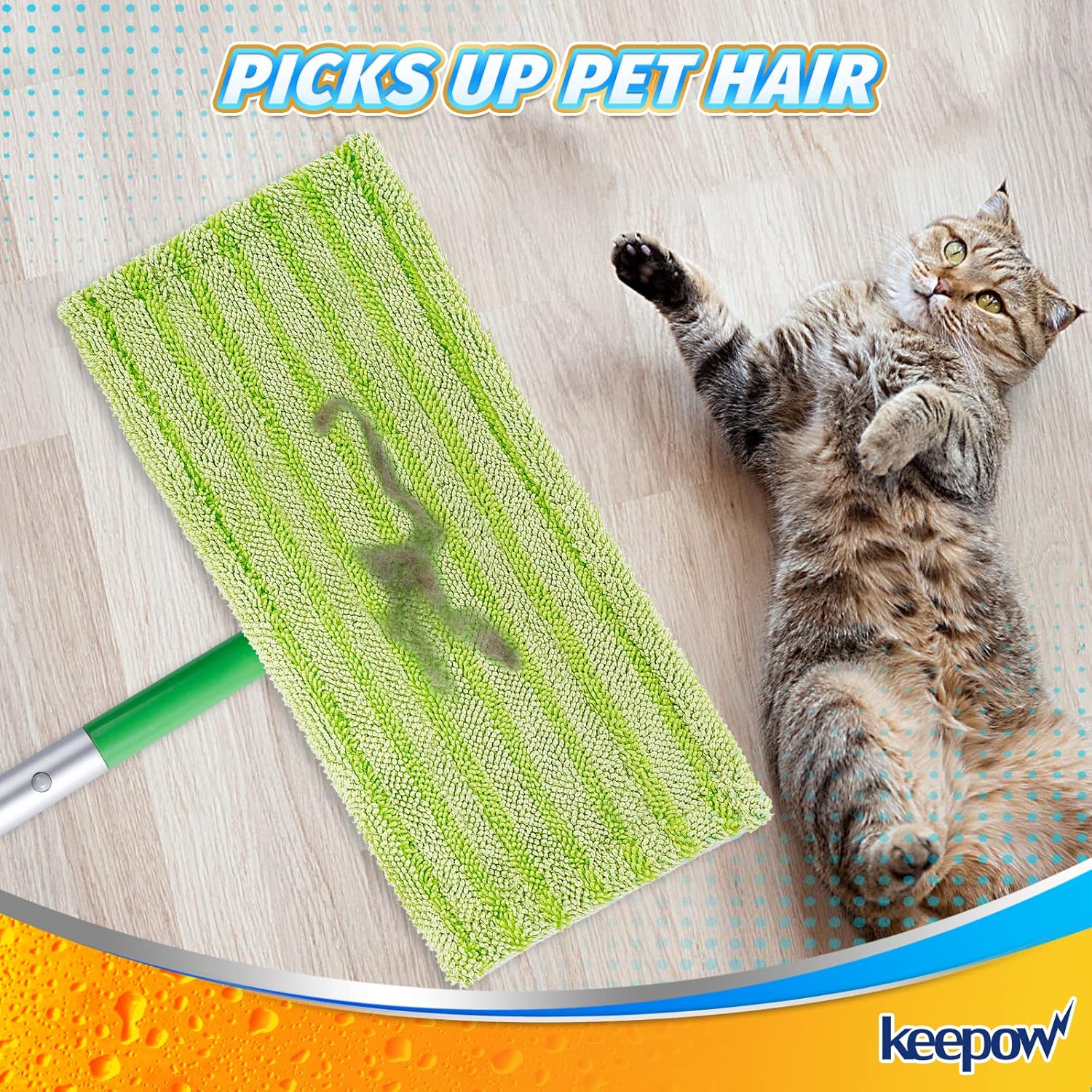 KEEPOW Reusable Mop Pads for Swiffer Sweeper Mop 6 Pack 1