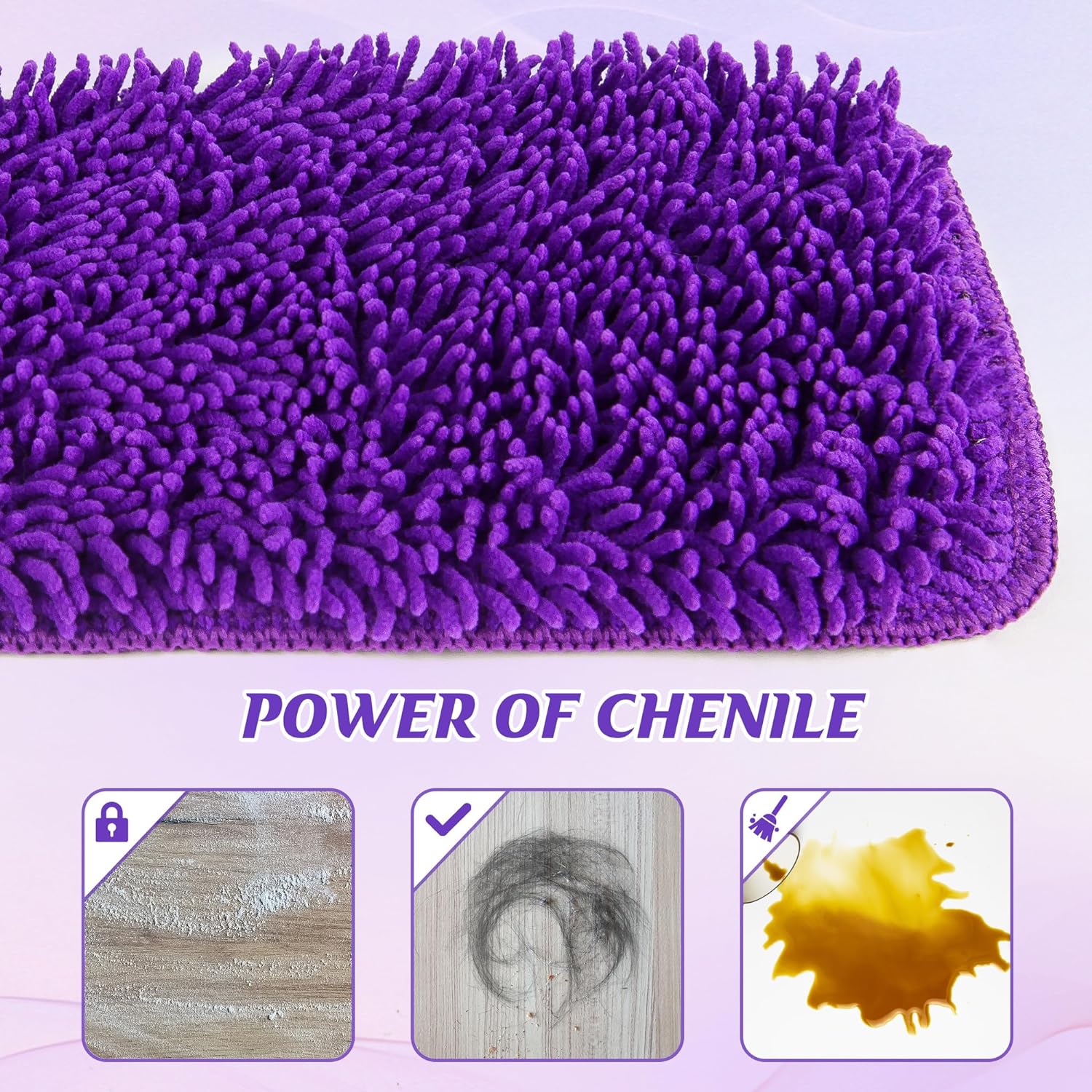 PAPCLEAN Reusable Mop Pads - 4 Pack Purple for Swiffer WetJet 1