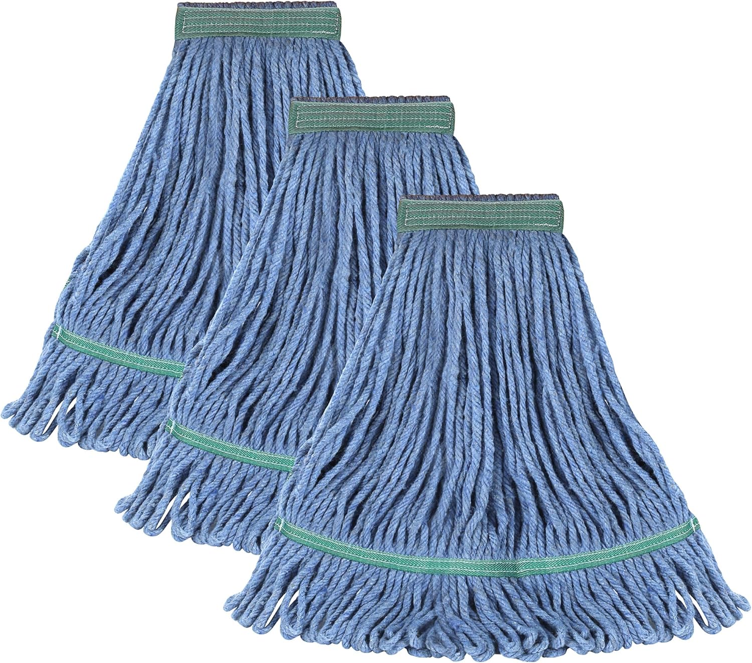 ONESIMUS 16oz Cotton Looped Mop Head Replacements Pack of 3